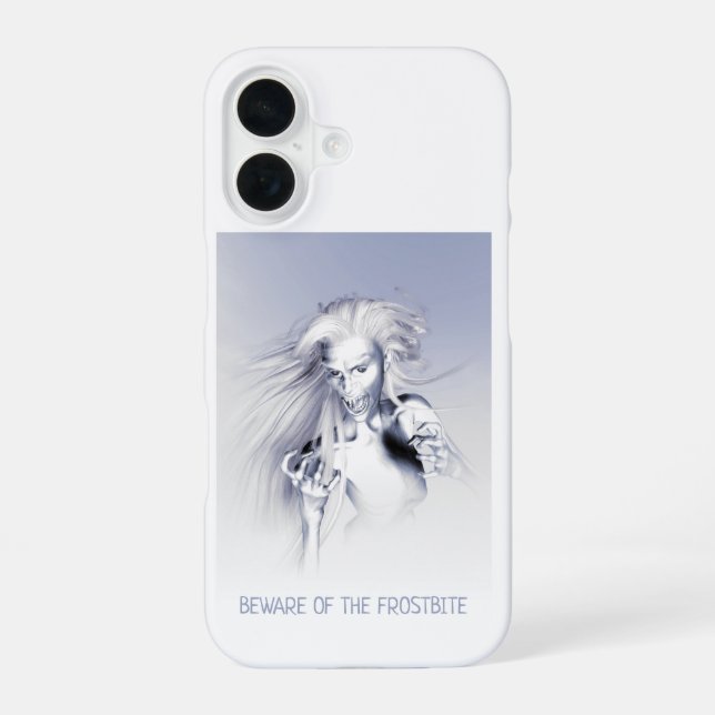 Beware of the Frostbite. Ice vampire Iphone Case (Back)