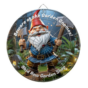 Beware of the Garden Gnomes Funny Dart Board