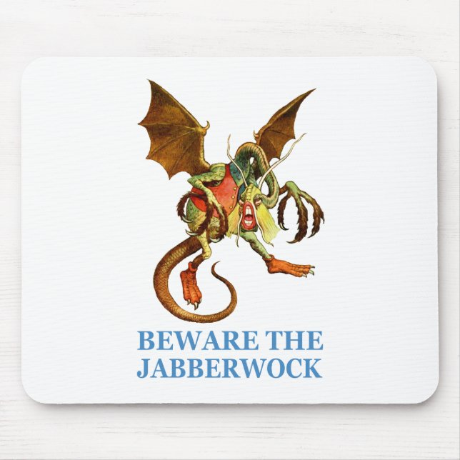 BEWARE OF THE JABBERWOCK MOUSE PAD (Front)