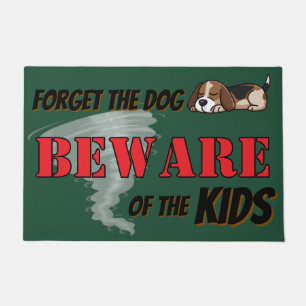 BEWARE of the KIDS DOORMAT