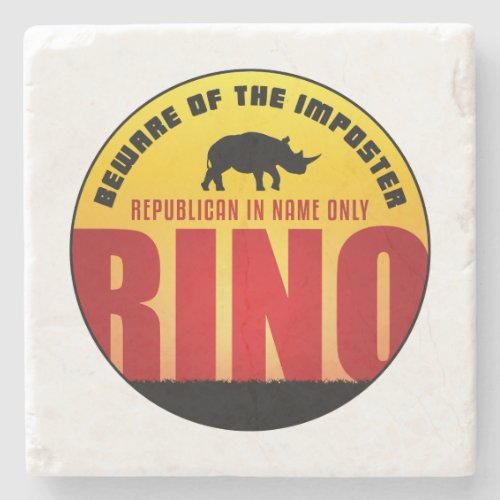 Beware of the RINO Stone Coaster
