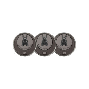 Beware of the Ruff Custom Initials Dog Golf Ball Marker