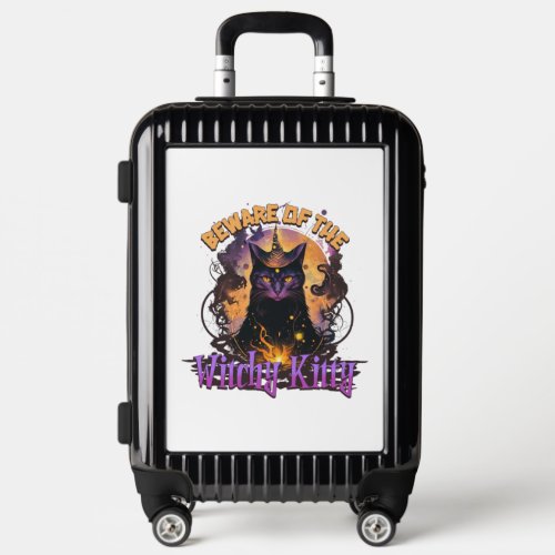 Beware of the Witchy Kitty Item for Halloween Tric Luggage