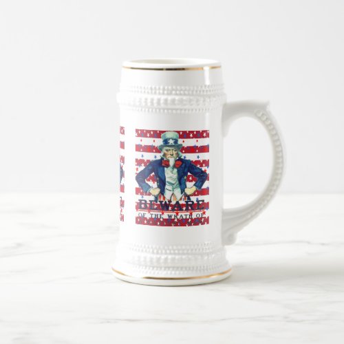 Beware of The Wrath of the Patient Man Beer Stein