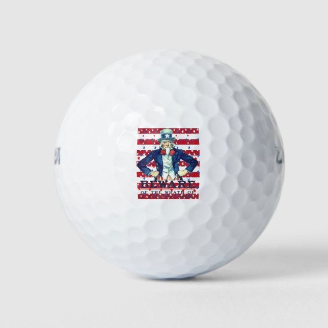 Beware of The Wrath of the Patient Man Golf Balls (Front)