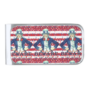 Beware of The Wrath of the Patient Man Silver Finish Money Clip
