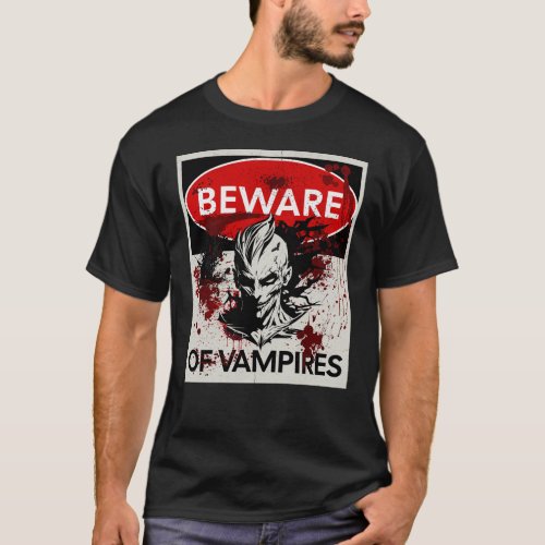 Beware of Vampires sign T_Shirt