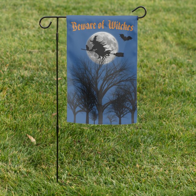 Beware of Witches Garden Flag (In SItu)