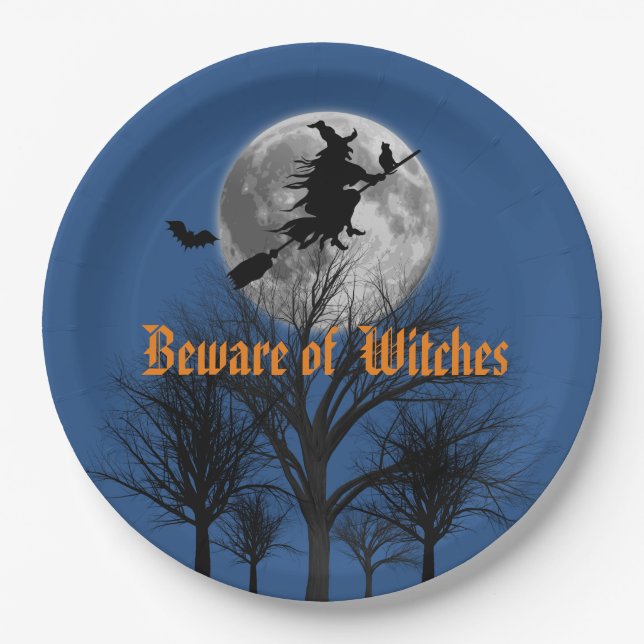 Beware of Witches Paper Plates (Front)