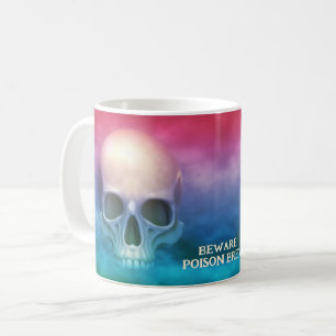 Beware! Poison Brew. Skull artwork Coffee Mug