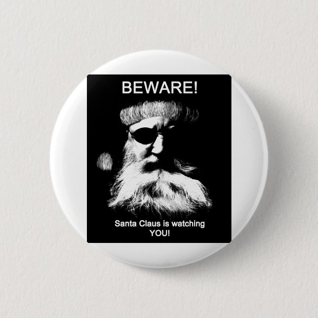 Beware_Santa Button (Front)