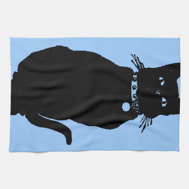 Beware the Black Cat Towel (Horizontal)