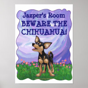 Beware the Chihuahua Personalized Wall Art