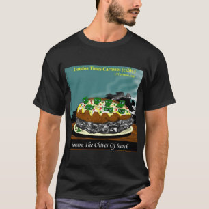 Beware the Chives of Starch – Funny Foodie Cartoon T-Shirt