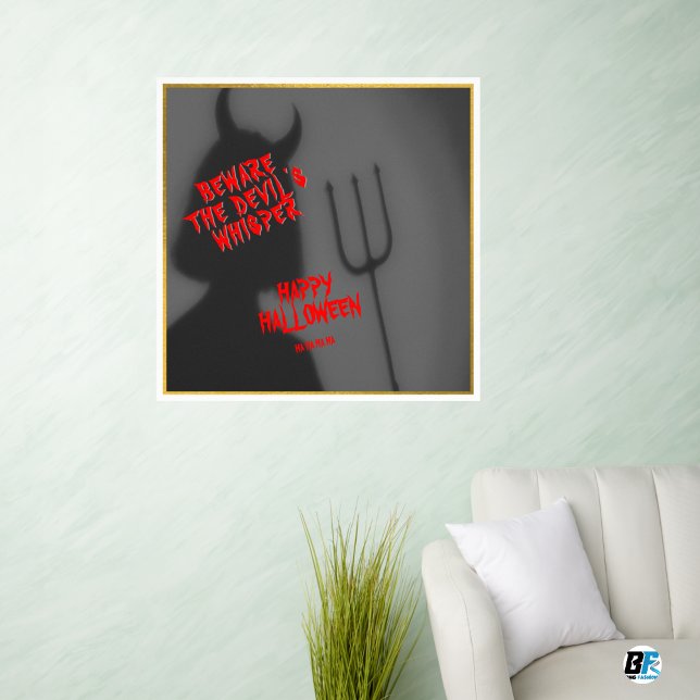 Beware The Devil's Whisper - Happy Halloween Photo Wall Decal (Creator Uploaded)
