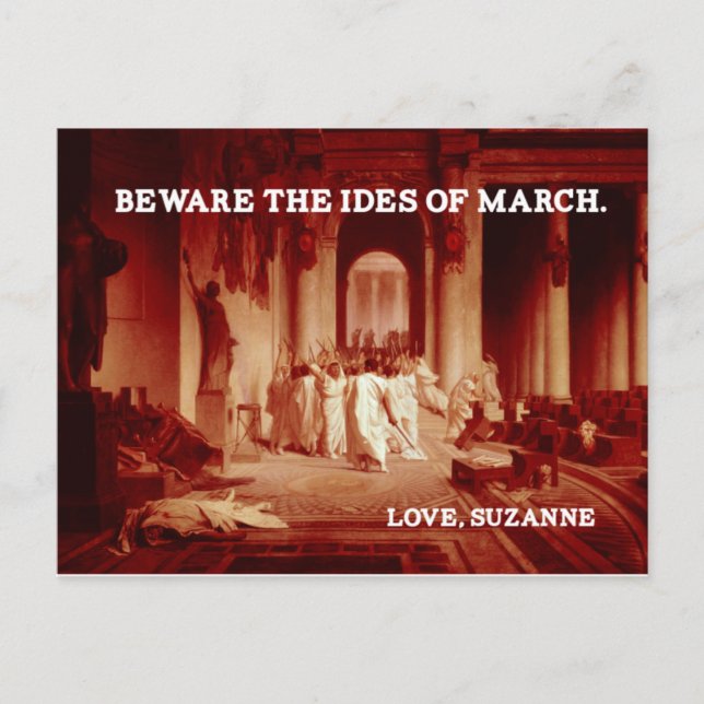Beware the Ides of March Postcard (Front)