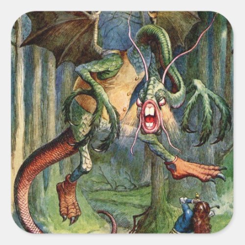 Beware the Jabberwock my son Square Sticker