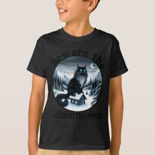 Beware The Jolakotturinn Yule Cat Icelandic Christ T-Shirt