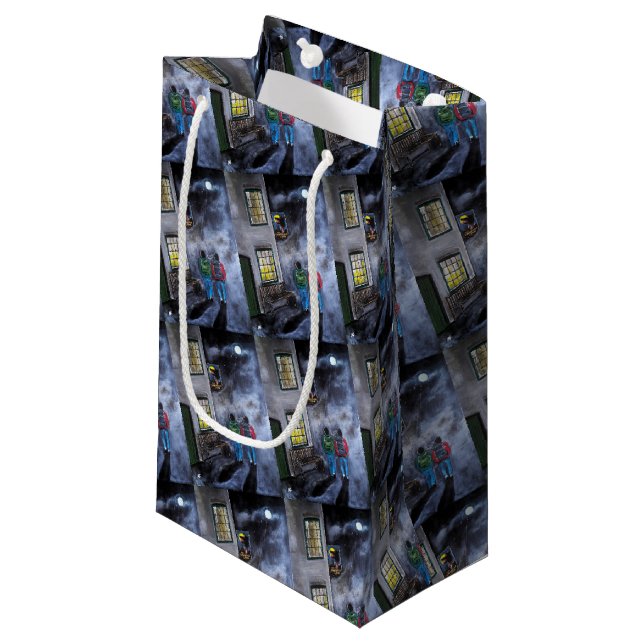 Beware the Moon Painting by Alfred Fox Small Gift Bag (Front Angled)
