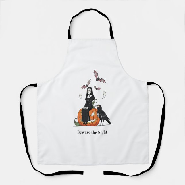 Beware the Night Spooky Nun Apron (Front)
