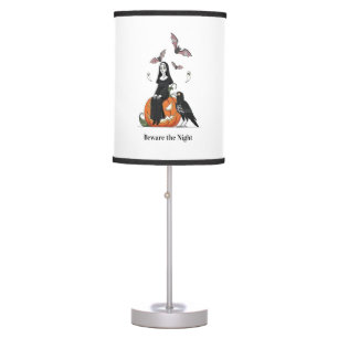 Beware the Night Spooky Nun Table Lamp