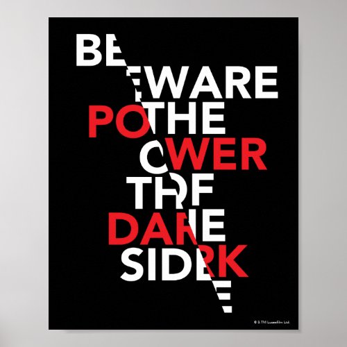 Beware the Power of the Dark Side Poster