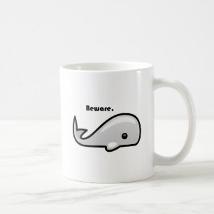 Beware the White Whale Cartoon Coffee Mug
