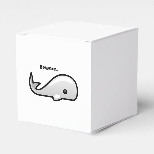 Beware the White Whale Cartoon Favor Boxes (Front Side)