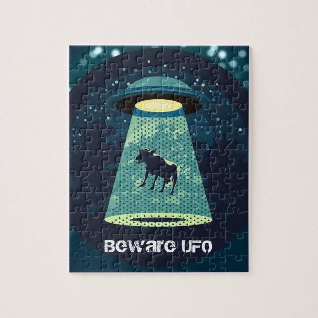 Beware UFO Jigsaw Puzzle (Vertical)