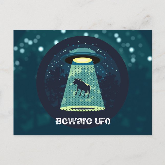 Beware UFO Postcard (Front)
