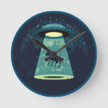 Beware UFO Round Clock