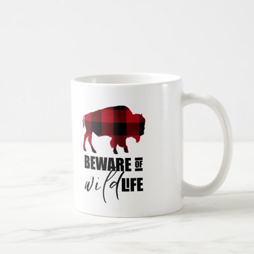 Beware Wild Life Buffalo Plaid ID669 Coffee Mug