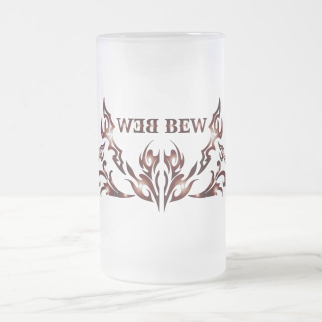 BewBew Beer Glass Frosted Glass Beer Mug (Center)