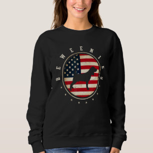 Beweenies Usa Flag 4th July Dog Mom Dad Sweatshirt