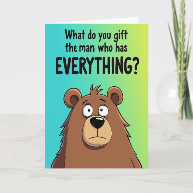 Bewildered Bear Fathers Day Card (Front)