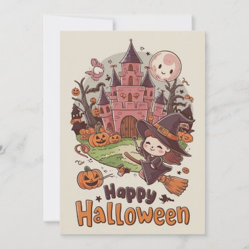 Bewitch Festive Happy Halloween  Holiday Card