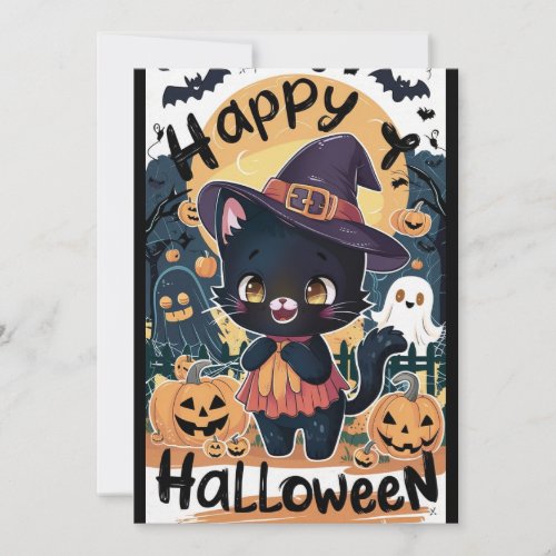 Bewitch Festive Happy Halloween Holiday Card