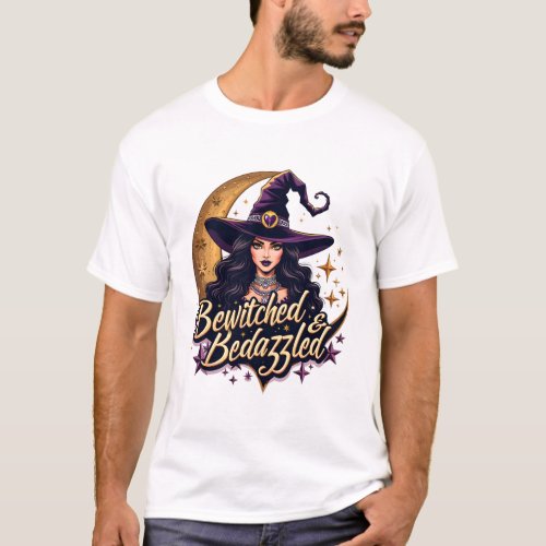 Bewitched  Bedazzled Glamorous Halloween T_Shirt