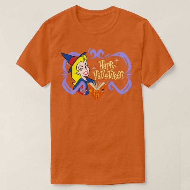 Bewitched Happy Halloween Party T-Shirt (Design Front)