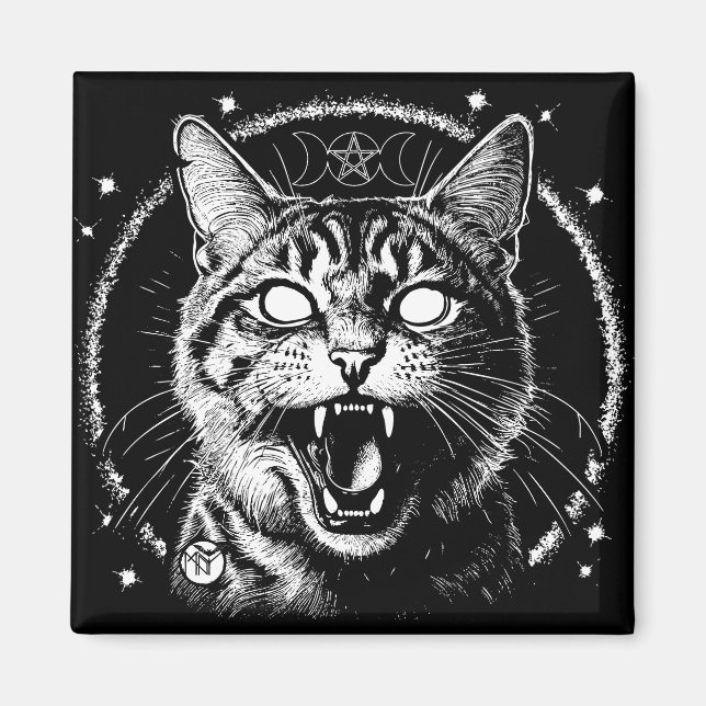 Bewitched Tabby Magnet (Front)