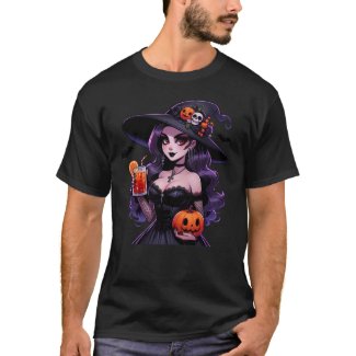 Bewitched Vintage Girl Designs Pumpkin T-Shirt