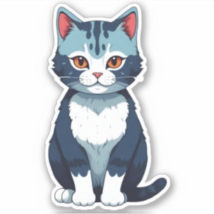 Bewitching Blue Cat Gaze Sticker