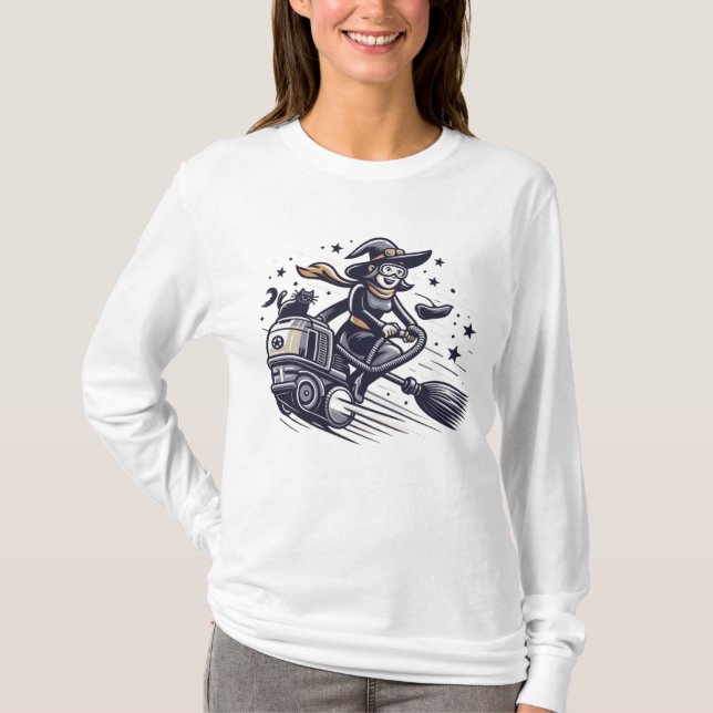 Bewitching Boost: A High-Speed Halloween Haunt! T-Shirt (Front)