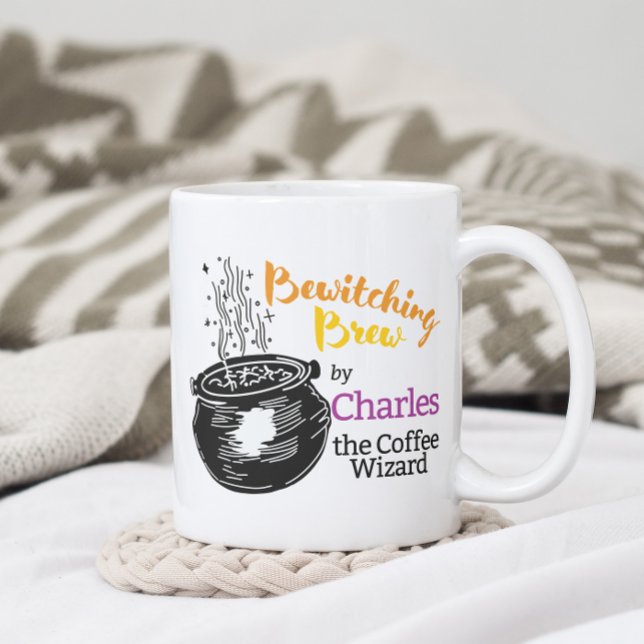 Bewitching Brew Wizard Funny Customizable Coffee Mug (Creator Uploaded)