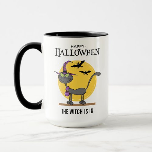 Bewitching Cat Halloween Mug