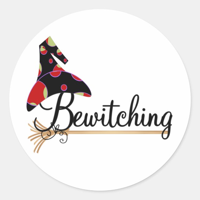 Bewitching Classic Round Sticker (Front)