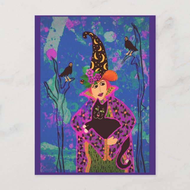 Bewitching design for Halloween Post Card (Front)