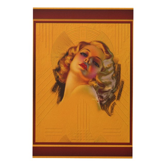 Bewitching Eyes Art Deco Portrait by Zoe Mozert (Front)