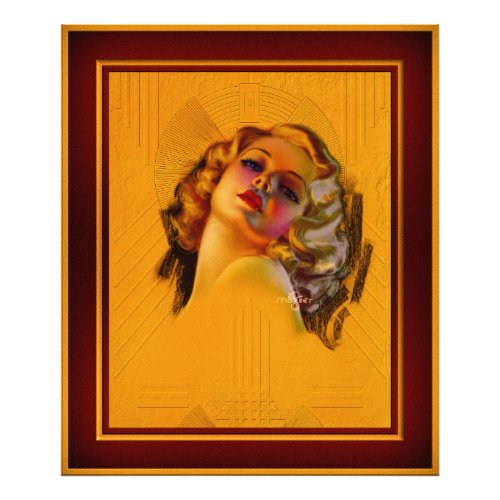 Bewitching Eyes Art Deco Portrait by Zoe Mozert Photo Print