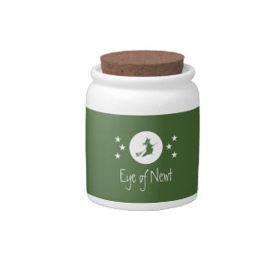 Bewitching Halloween Candy Jar, Green Jar